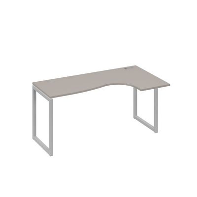 А4 С4 036 МП (Мокко премиум/Серый) Стол эргономичный правый "Классика" на металлокаркасе QUATTRO