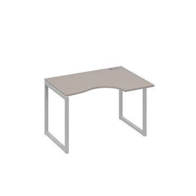 А4 С4 042 МП (Мокко премиум/Серый) Стол эргономичный правый "Классика" на металлокаркасе QUATTRO