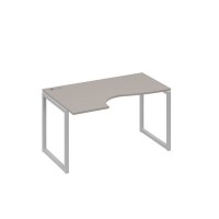 А4 С4 043 МП (Мокко премиум/Серый) Стол эргономичный левый "Классика" на металлокаркасе QUATTRO