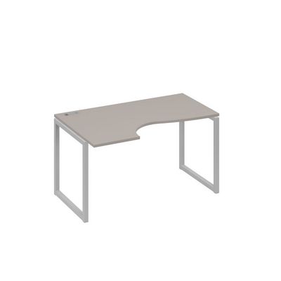 А4 С4 043 МП (Мокко премиум/Серый) Стол эргономичный левый "Классика" на металлокаркасе QUATTRO