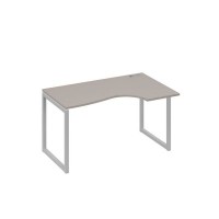 А4 С4 044 МП (Мокко премиум/Серый) Стол эргономичный правый "Классика" на металлокаркасе QUATTRO