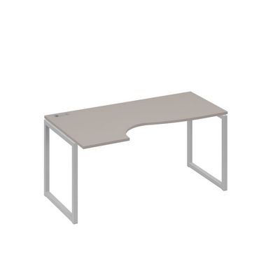А4 С4 045 МП (Мокко премиум/Серый) Стол эргономичный левый "Классика" на металлокаркасе QUATTRO