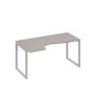 А4 С4 045 МП (Мокко премиум/Серый) Стол эргономичный левый "Классика" на металлокаркасе QUATTRO