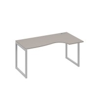 А4 С4 046 МП (Мокко премиум/Серый) Стол эргономичный правый "Классика" на металлокаркасе QUATTRO