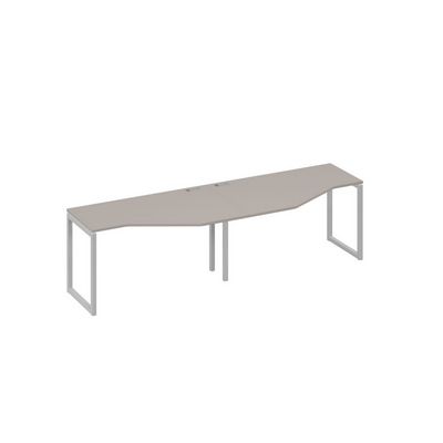 А4 С4 053-2 МП (Мокко премиум/Серый) Рабочая станция опоры QUATTRO столы Техно 2х140