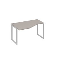 А4 С4 053 МП (Мокко премиум/Серый) Стол эргономичный левый "Техно" на металлокаркасе QUATTRO