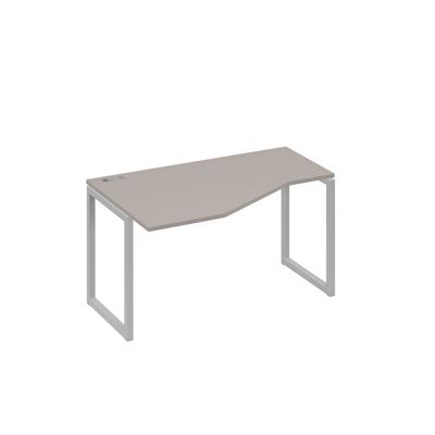 А4 С4 053 МП (Мокко премиум/Серый) Стол эргономичный левый "Техно" на металлокаркасе QUATTRO