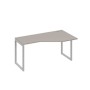 А4 С4 056 МП (Мокко премиум/Серый) Стол эргономичный правый "Техно" на металлокаркасе QUATTRO