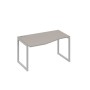 А4 С4 063 МП (Мокко премиум/Серый) Стол эргономичный левый "Техно" на металлокаркасе QUATTRO