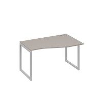 А4 С4 064 МП (Мокко премиум/Серый) Стол эргономичный правый "Техно" на металлокаркасе QUATTRO