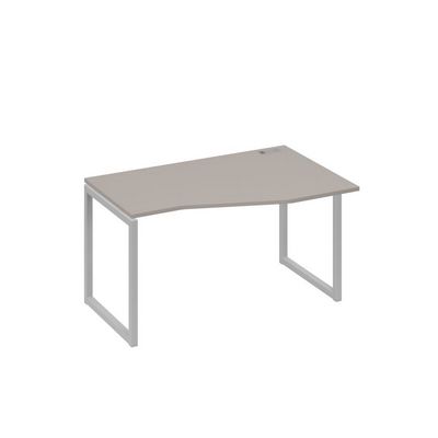 А4 С4 064 МП (Мокко премиум/Серый) Стол эргономичный правый "Техно" на металлокаркасе QUATTRO