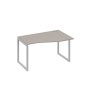 А4 С4 064 МП (Мокко премиум/Серый) Стол эргономичный правый "Техно" на металлокаркасе QUATTRO