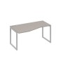 А4 С4 065 МП (Мокко премиум/Серый) Стол эргономичный левый "Техно" на металлокаркасе QUATTRO