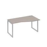 А4 С4 066 МП (Мокко премиум/Серый) Стол эргономичный правый "Техно" на металлокаркасе QUATTRO