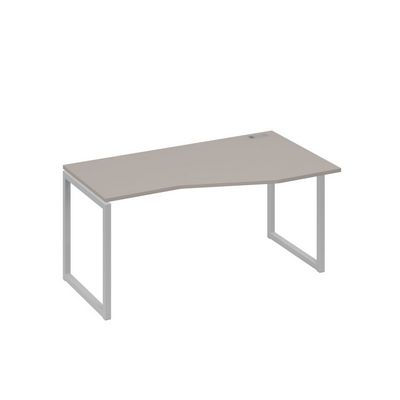 А4 С4 066 МП (Мокко премиум/Серый) Стол эргономичный правый "Техно" на металлокаркасе QUATTRO