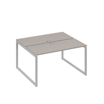 А4 С4 171 МП (Мокко премиум/Серый) Рабочая станция на каркасе QUATTRO столы 2х140