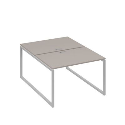 А4 С4 176 МП (Мокко премиум/Серый) Рабочая станция на каркасе QUATTRO столы 2х120