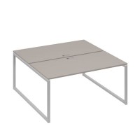 А4 С4 178 МП (Мокко премиум/Серый) Рабочая станция на каркасе QUATTRO столы 2х160