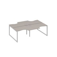 А4 С4 183-2 МП (Мокко премиум/Серый) Станция рабочая QUATTRO 4х120 со столами Классика