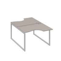 А4 С4 183 МП (Мокко премиум/Серый) Рабочая станция опоры QUATTRO столы 2х120 Классика