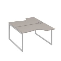 А4 С4 184 МП (Мокко премиум/Серый) Рабочая станция опоры QUATTRO столы 2х140 Классика