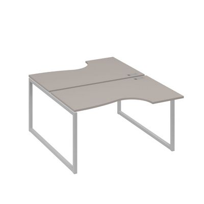 А4 С4 184 МП (Мокко премиум/Серый) Рабочая станция опоры QUATTRO столы 2х140 Классика