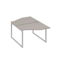 А4 С4 186 МП (Мокко премиум/Серый) Рабочая станция опоры QUATTRO со столами Техно 2х120