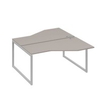 А4 С4 188 МП (Мокко премиум/Серый) Рабочая станция опоры QUATTRO со столами Техно 2х160