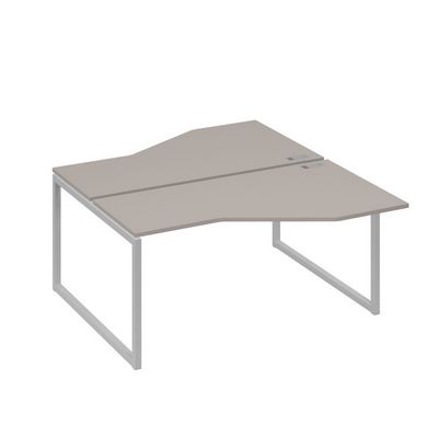 А4 С4 188 МП (Мокко премиум/Серый) Рабочая станция опоры QUATTRO со столами Техно 2х160