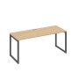 А4 А4 016 НД (Натуральный дуб/Антрацит) Стол письменный на металлокаркасе QUATTRO