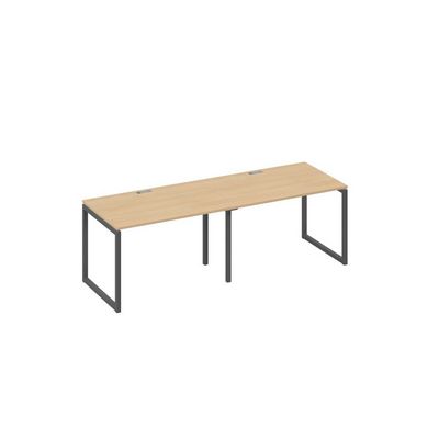 А4 А4 023-2 НД (Натуральный дуб/Антрацит) Рабочая станция 2х120 опоры QUATTRO