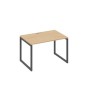 А4 А4 023 НД (Натуральный дуб/Антрацит) Стол письменный на металлокаркасе QUATTRO