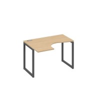 А4 А4 031 НД (Натуральный дуб/Антрацит) Стол эргономичный левый "Классика" на металлокаркасе QUATTRO