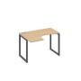 А4 А4 031 НД (Натуральный дуб/Антрацит) Стол эргономичный левый "Классика" на металлокаркасе QUATTRO