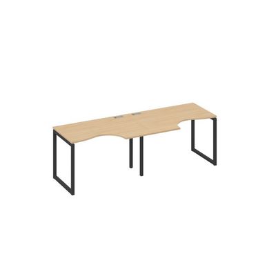 А4 А4 041-2 НД (Натуральный дуб/Антрацит) Рабочая станция QUATTRO 2х120 столы Классика эргономичные