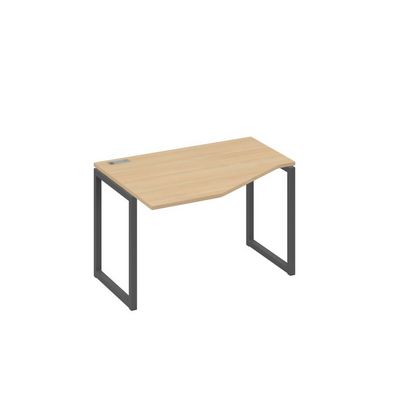 А4 А4 051 НД (Натуральный дуб/Антрацит) Стол эргономичный левый "Техно" на металлокаркасе QUATTRO