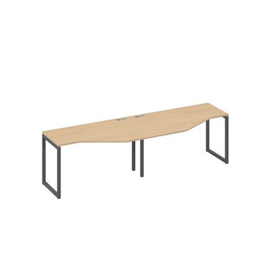 А4 А4 053-2 НД (Натуральный дуб/Антрацит) Рабочая станция опоры QUATTRO столы Техно 2х140