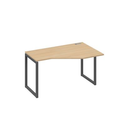А4 А4 054 НД (Натуральный дуб/Антрацит) Стол эргономичный правый "Техно" на металлокаркасе QUATTRO