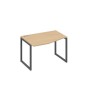А4 А4 061 НД (Натуральный дуб/Антрацит) Стол эргономичный левый "Техно" на металлокаркасе QUATTRO