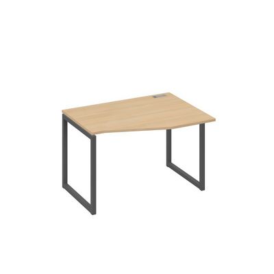 А4 А4 062 НД (Натуральный дуб/Антрацит) Стол эргономичный правый "Техно" на металлокаркасе QUATTRO