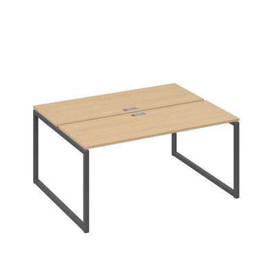 А4 А4 172 НД (Натуральный дуб/Антрацит) Рабочая станция на каркасе QUATTRO столы 2х160