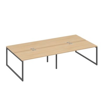 А4 А4 178-2 НД (Натуральный дуб/Антрацит) Рабочая станция металлокаркас QUATTRO 4х160