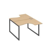 А4 А4 180 НД (Натуральный дуб/Антрацит) Рабочая станция опоры QUATTRO столы 2х120 Классика