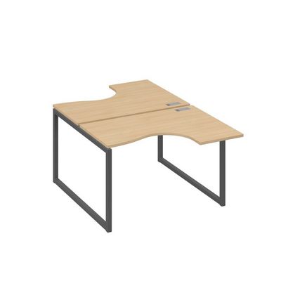А4 А4 180 НД (Натуральный дуб/Антрацит) Рабочая станция опоры QUATTRO столы 2х120 Классика