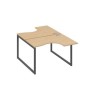 А4 А4 180 НД (Натуральный дуб/Антрацит) Рабочая станция опоры QUATTRO столы 2х120 Классика