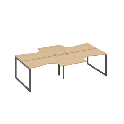 А4 А4 181-2 НД (Натуральный дуб/Антрацит) Рабочая станция QUATTRO столы 4х140 Классика