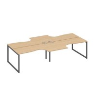 А4 А4 182-2 НД (Натуральный дуб/Антрацит) Рабочая станция QUATTRO столы 4х160 Классика