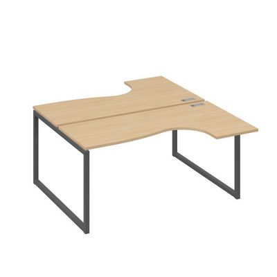 А4 А4 182 НД (Натуральный дуб/Антрацит) Рабочая станция опоры QUATTRO столы 2х160 Классика