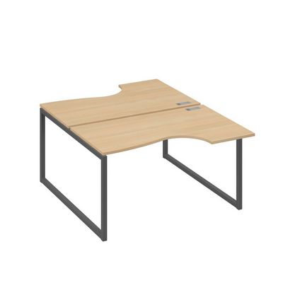 А4 А4 184 НД (Натуральный дуб/Антрацит) Рабочая станция опоры QUATTRO столы 2х140 Классика