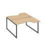 А4 А4 184 НД (Натуральный дуб/Антрацит) Рабочая станция опоры QUATTRO столы 2х140 Классика